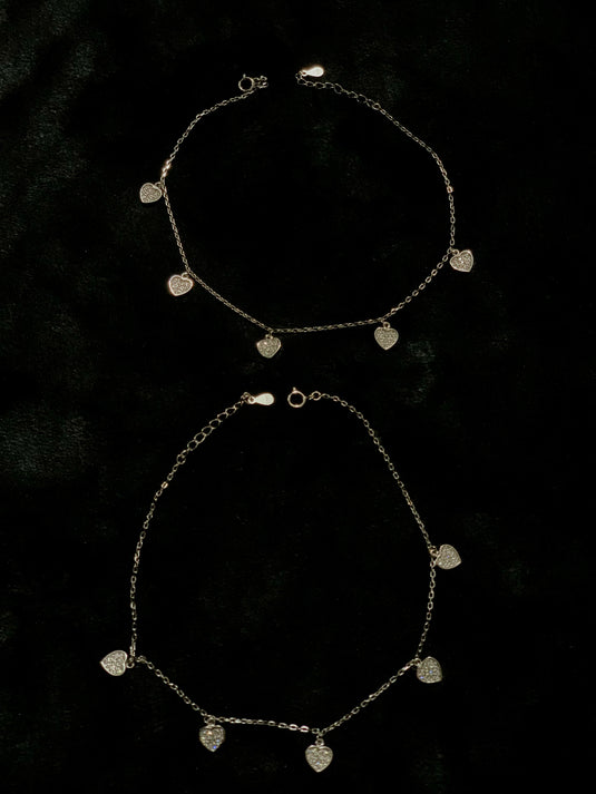 Elegant Oxidized Silver Anklet – Traditional Design | Available in Single & Pair