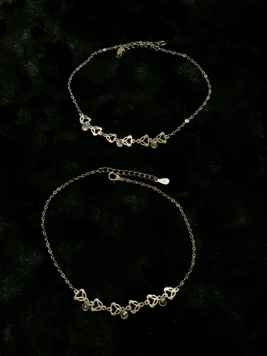 Elegant Silver Anklet Pair – Traditional Women’s Jewelry Online